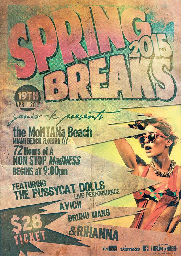 Multi Event Vintage Poster Template