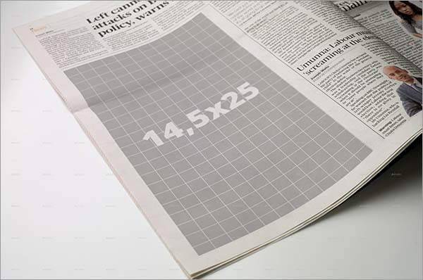 Newspaper Advertise Mockup PSD