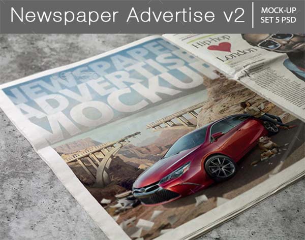 Newspaper Advertise PSD Mockup