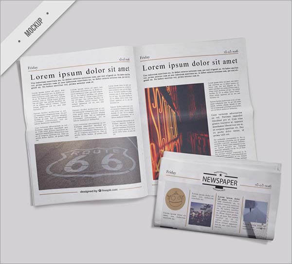Free Newspaper Mockups
