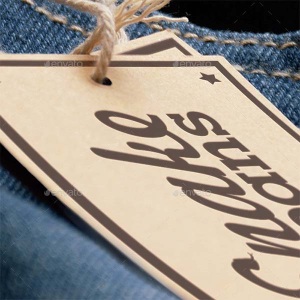 Photorealistic Jeans Label Mockups