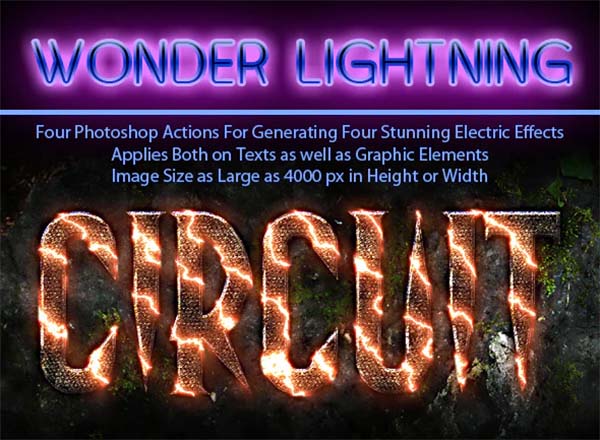 Photoshop Electric Effect Action Pack