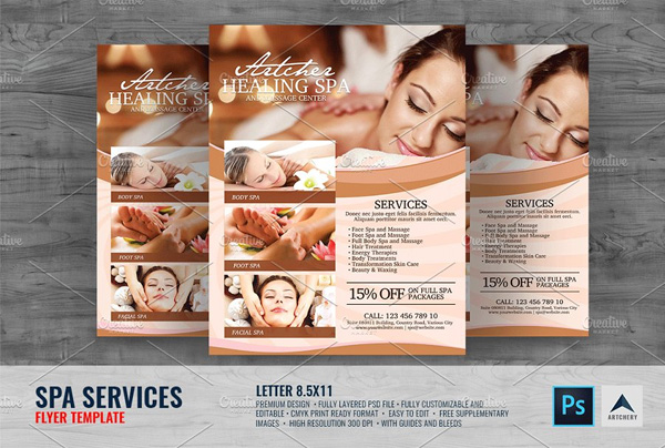 Spa Services Flyer Design Template