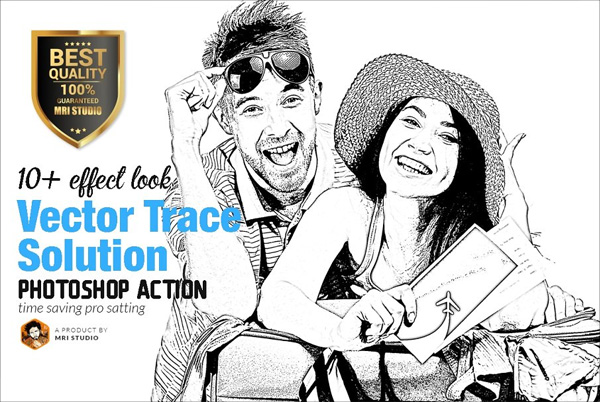 Vector Trace Solution Studio Photoshop Action