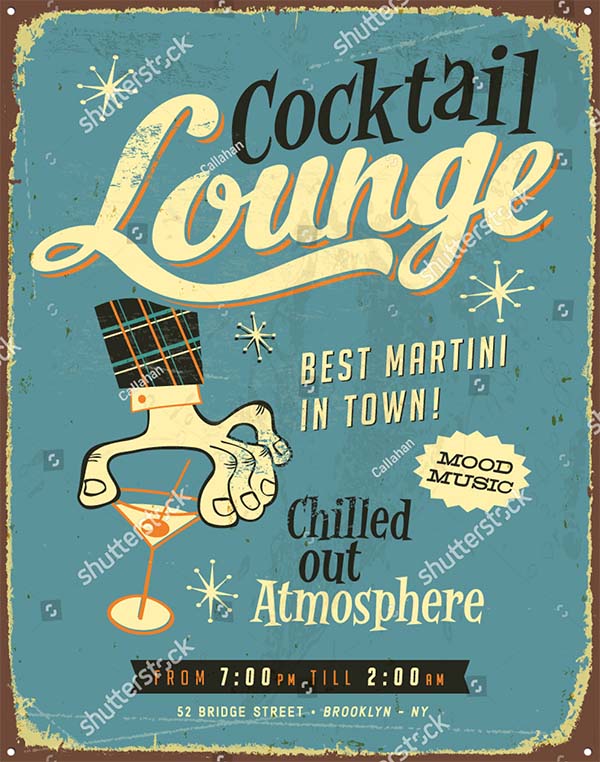 Vintage Metal Sign Vector Template
