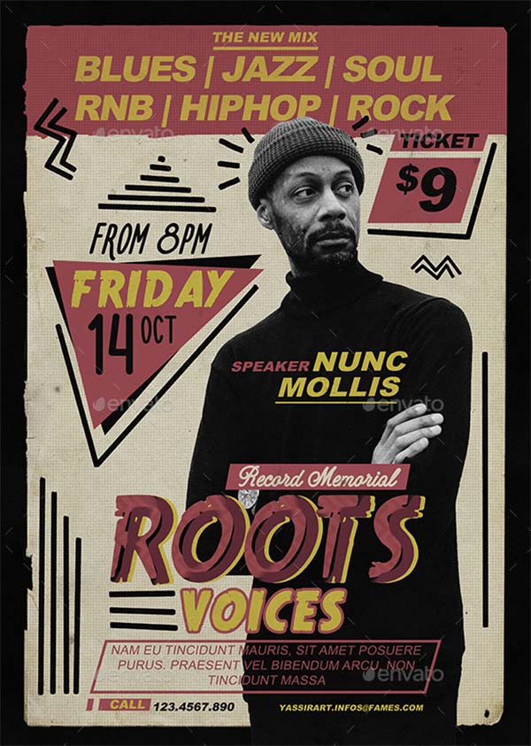 Vintage Poster and DJ Flyer Template