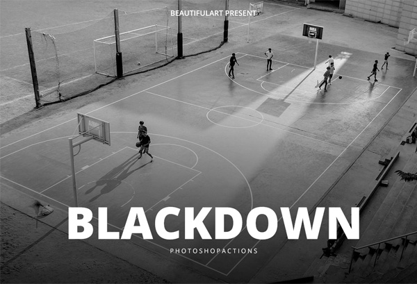 Black Down Photoshop Action