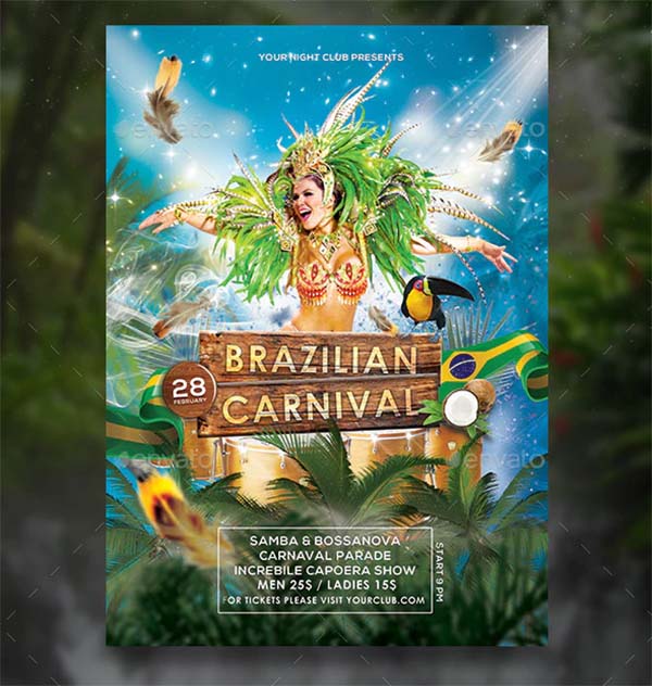 Brazilian Carnival Flyer and Poster Template