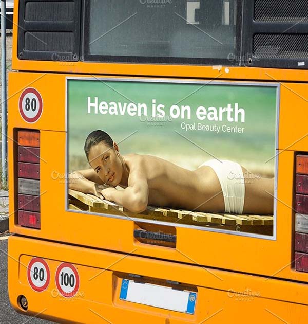 Bus Signage Mockup Template