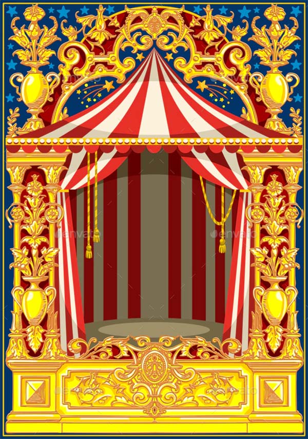 Carnival Poster Vintage Circus Theme Template
