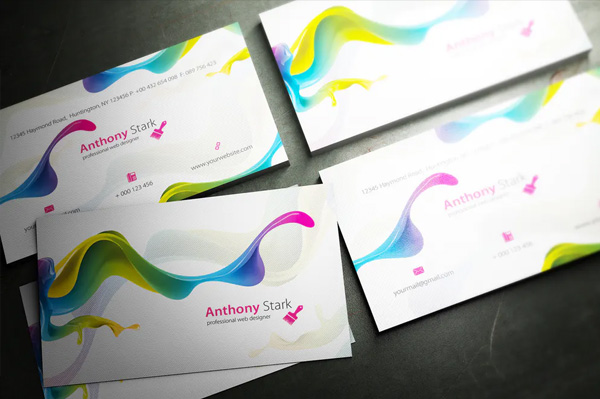 Free Painted Business Card Design