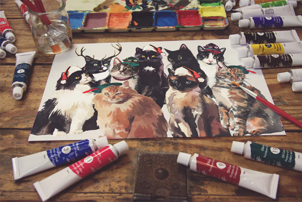 Free Paper Paint Scene Template