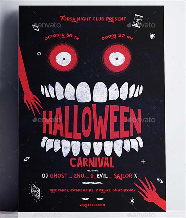 Halloween Carnival Poster Template