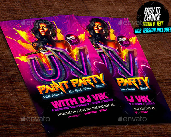 Paint Party Flyer Design Template