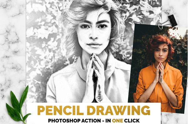 Pencil Drawing Photoshop Action Black and White