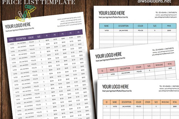 25+ Price Table Templates | Free & Premium PSD | Ai | Word ( Doc ) | Excel | InDesign Formats Download