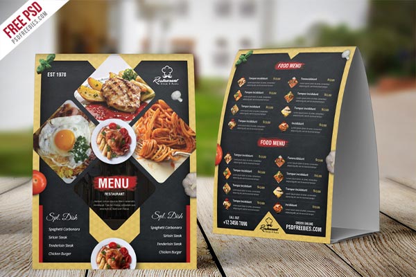 Table Tent Templates | Free Printable PDF | JPG | PSD | EPS Format Downloads