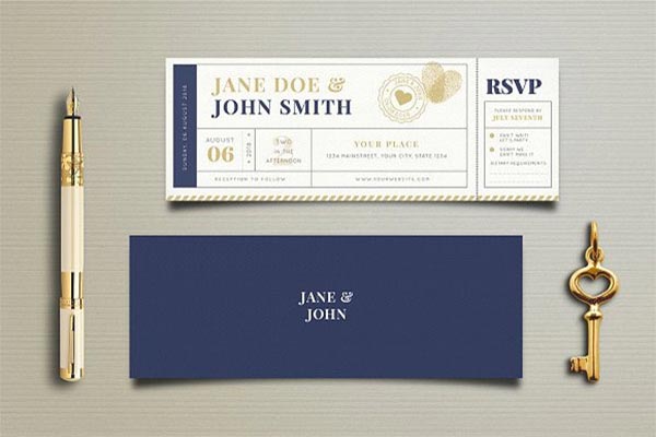 45+ Wedding Invitation Tickets | Free & Premium | PSD | Vector | Ai | PDF | PNG EPS Downloads