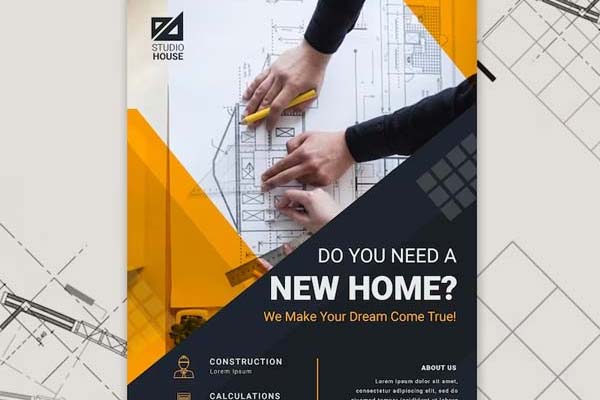 Free Construction Flyer Templates – Free PSD, Ai, Word ( Doc ), InDesign Formats Download