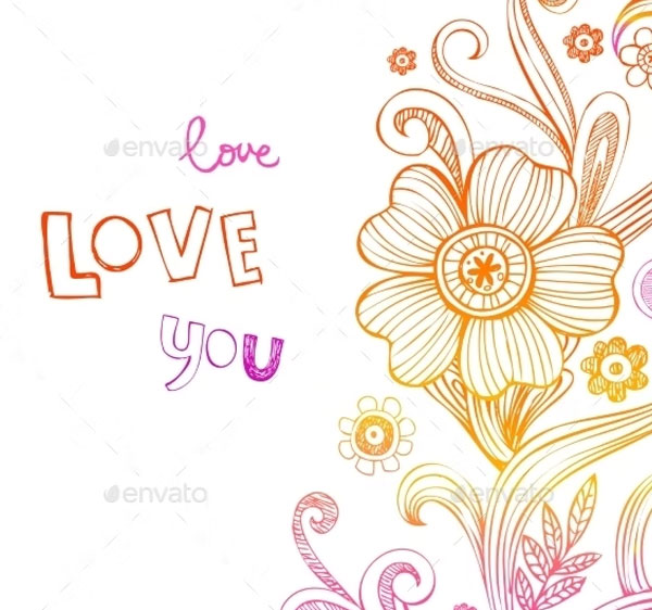 Wedding Greeting Card Template PSD