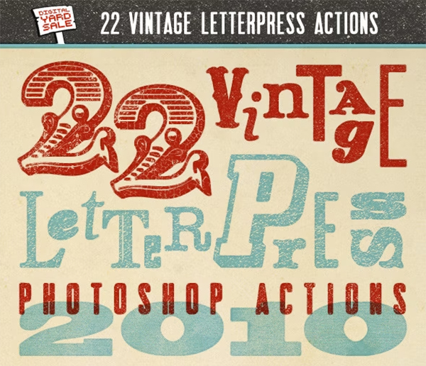 Vintage Text Photoshop Actions