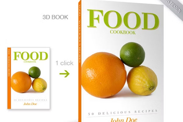 3D Book Cover Photoshop