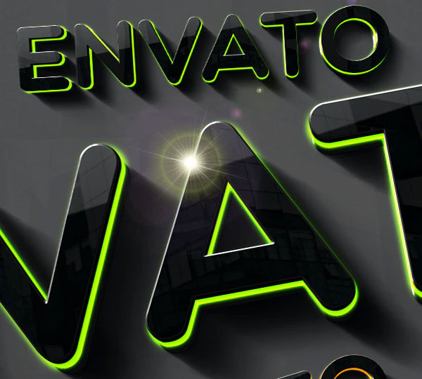 3D Glossy PS Text Styles