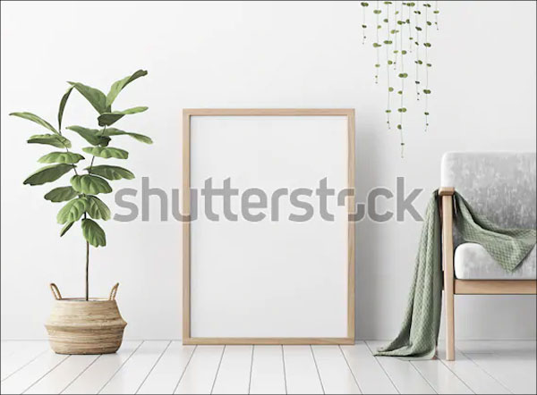 3D Interior poster Mock up