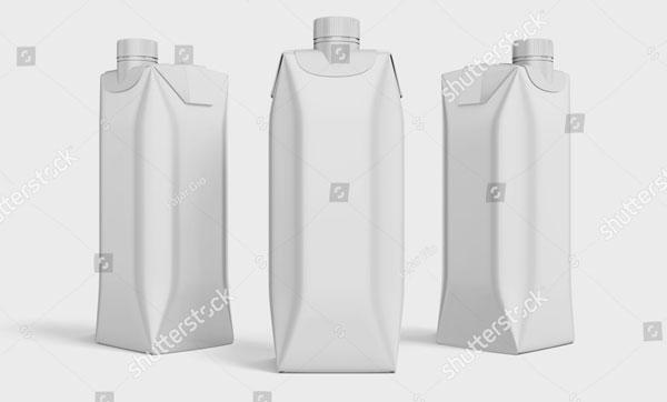 Organic Milk and Juice Bottle Mockup