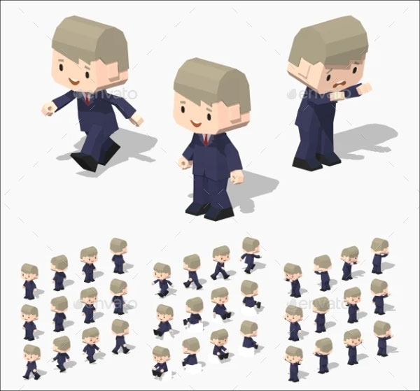3D Low Poly Male