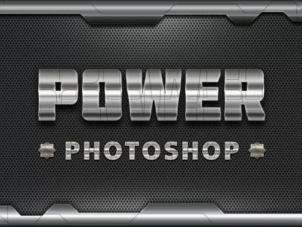 3D Metal Style Photoshop Action