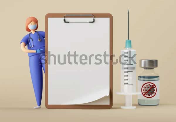 3D Women with Syringe Mockups