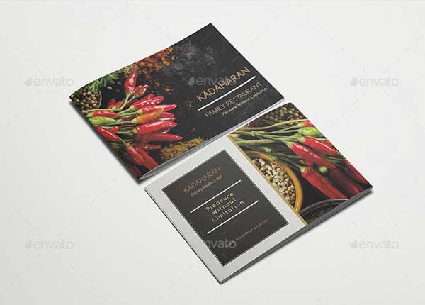 A5 Food Menu Brochure Template