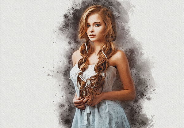 AURA | Watercolor Sketch Photoshop Action