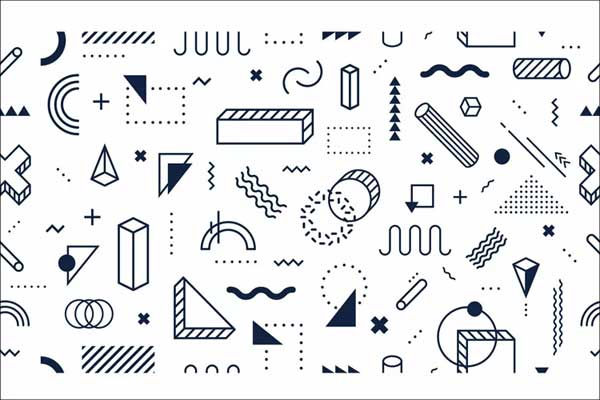 Abstract Geometric Shapes Seamless Pattern