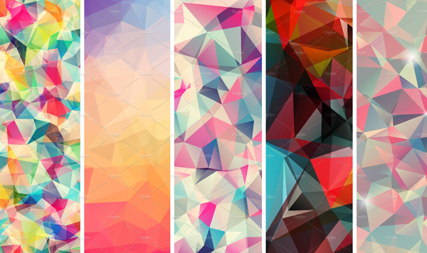 Abstract Geometric Stained Glass Texture