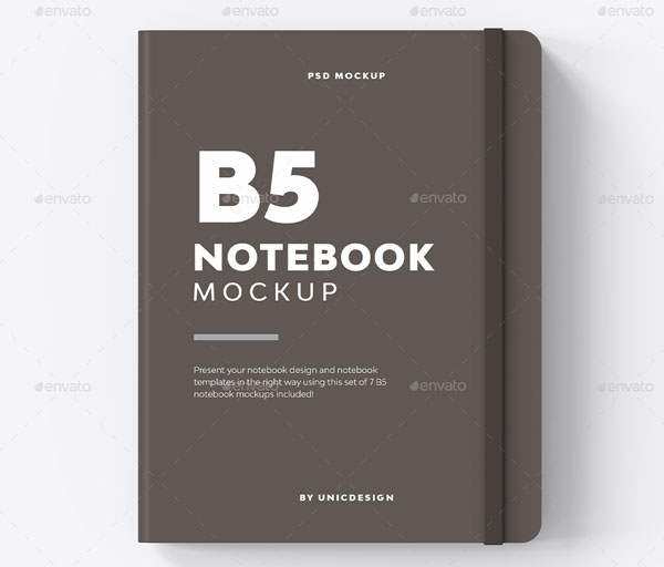 Abstract Notebook Presentation Mockup