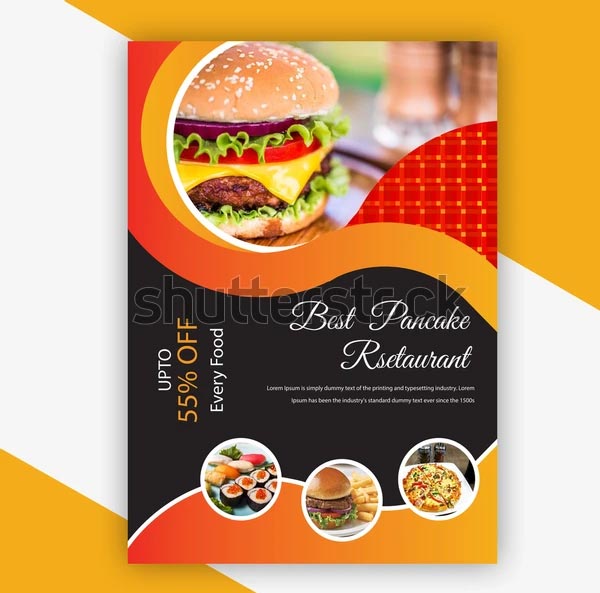 Abstract Restaurant Flyer Design Template