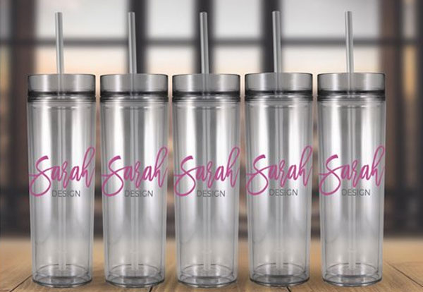 Acrylic Water Bottle Mockup