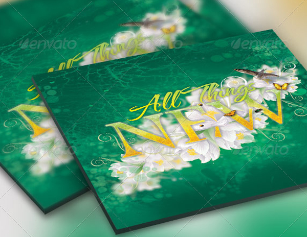 All Things New Church Postcard Template