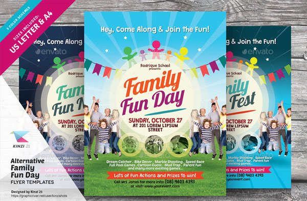 Alternative Family Fun Day Flyers