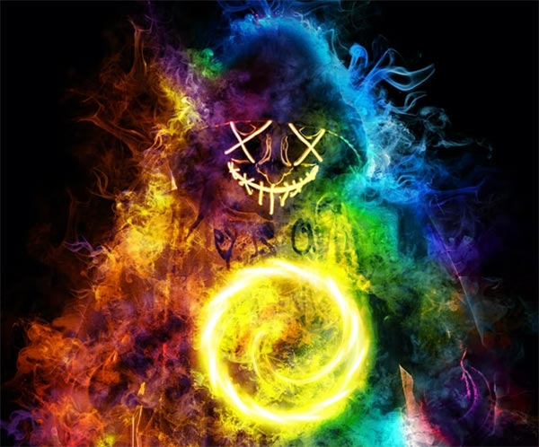 Amazing Colored Smoke Photoshop Action