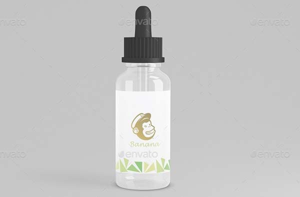 Amber Dropper Bottle Mockup Free Download
