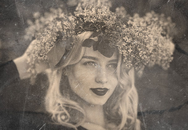 Ambrotype Vintage Photo Effect Photoshop Action