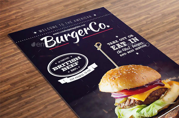 American Burger Menu