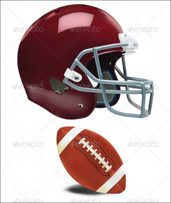 American Football Helmet Mokup PSD