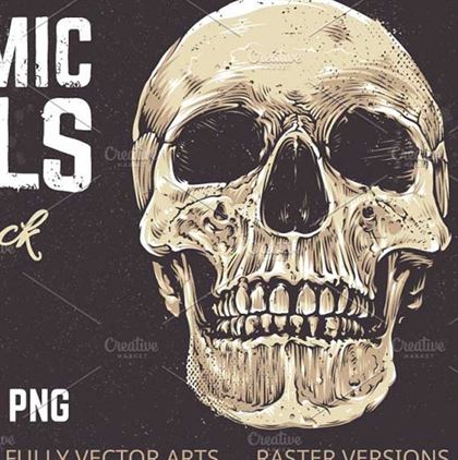 Anatomic Skull Photoshop Actions