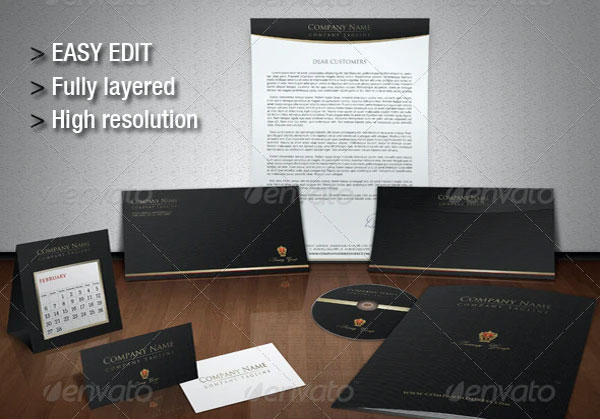 Animated Black Stationary Mockup