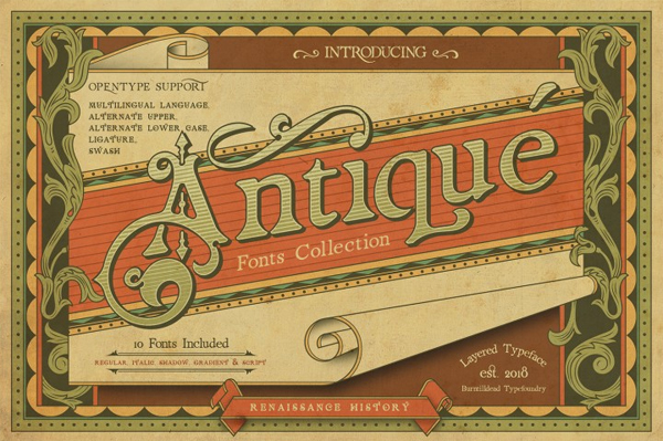 Antique Tattoo Font