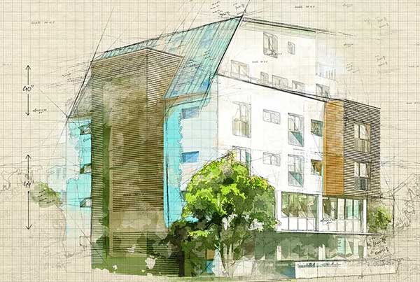 Architecture Blueprint Sketch Photoshop Action